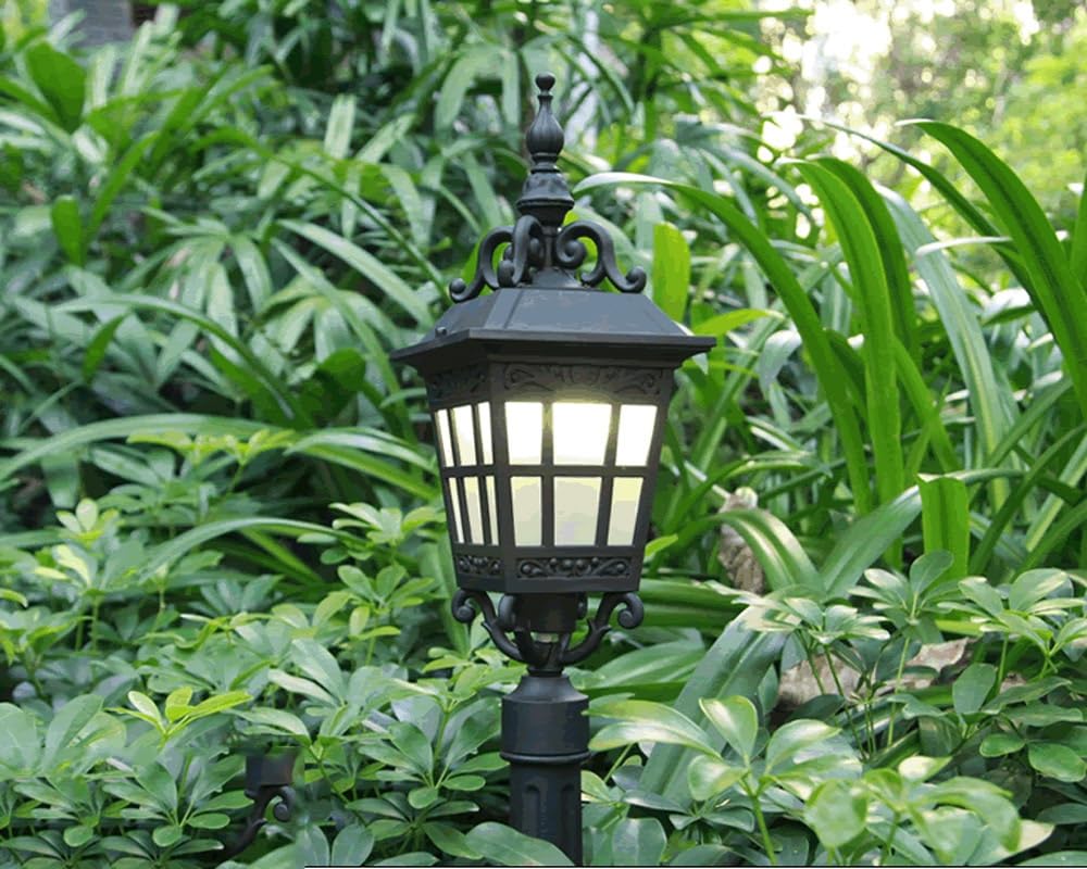 Générique Lampe de poteau de clôture européenne en finition noire