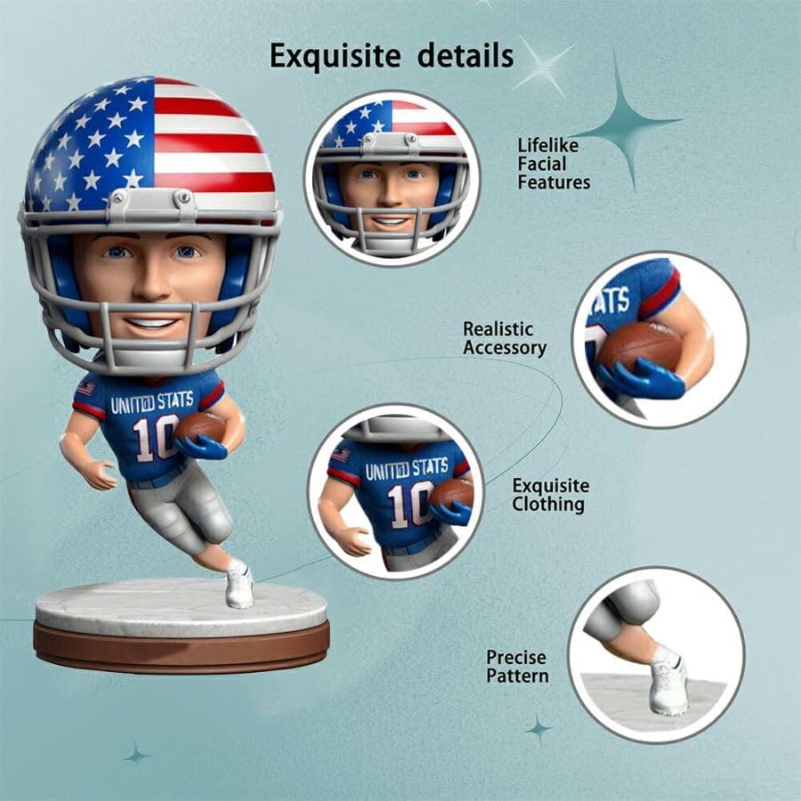 bobblehead football helmet Amazon.com: Champion Football Savage Bobblehead - Roaring Player Clutching  Ball