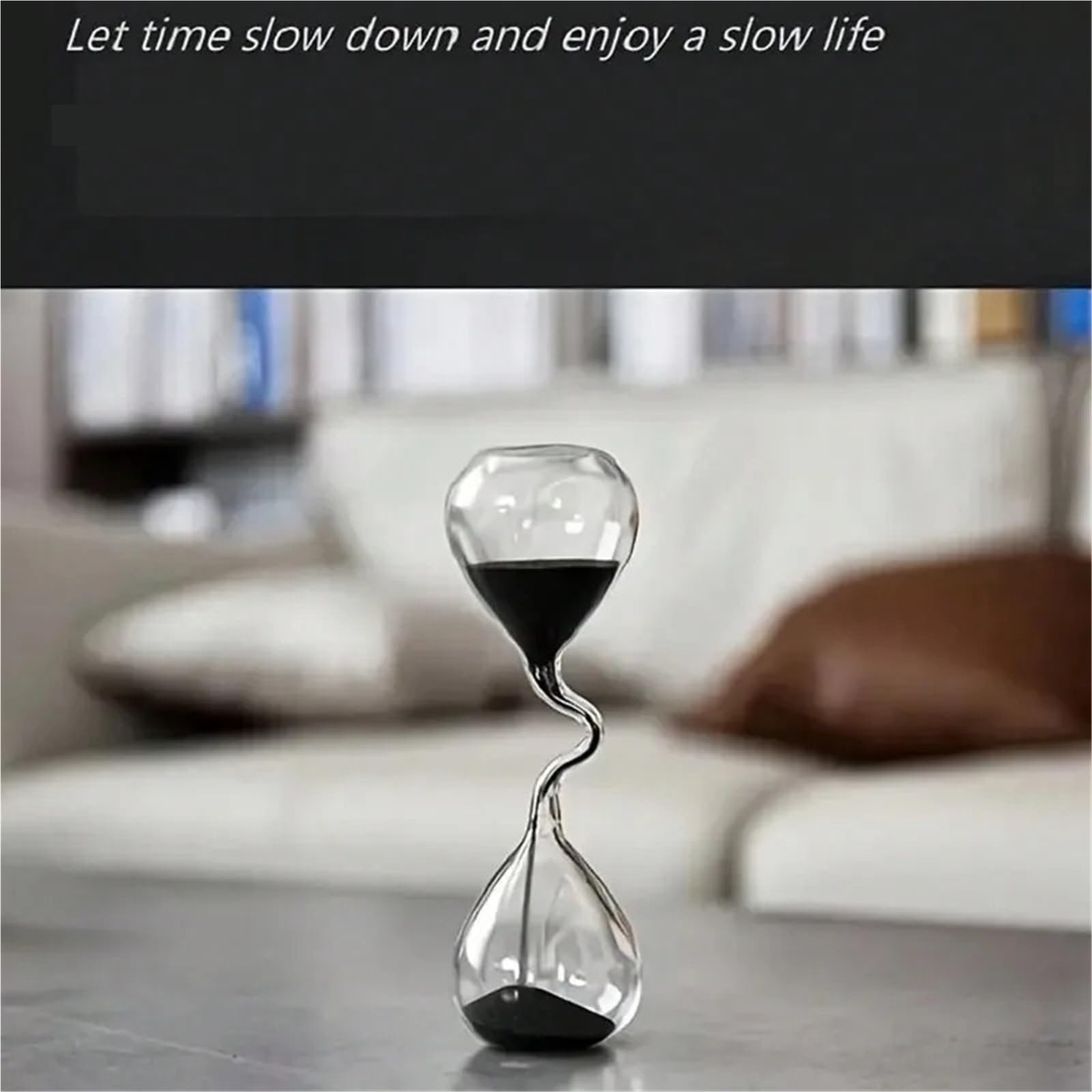Reloj de Arena con Hermoso Cuello Delgado e Irregular, Decorativo para la Cocina y el hogar.