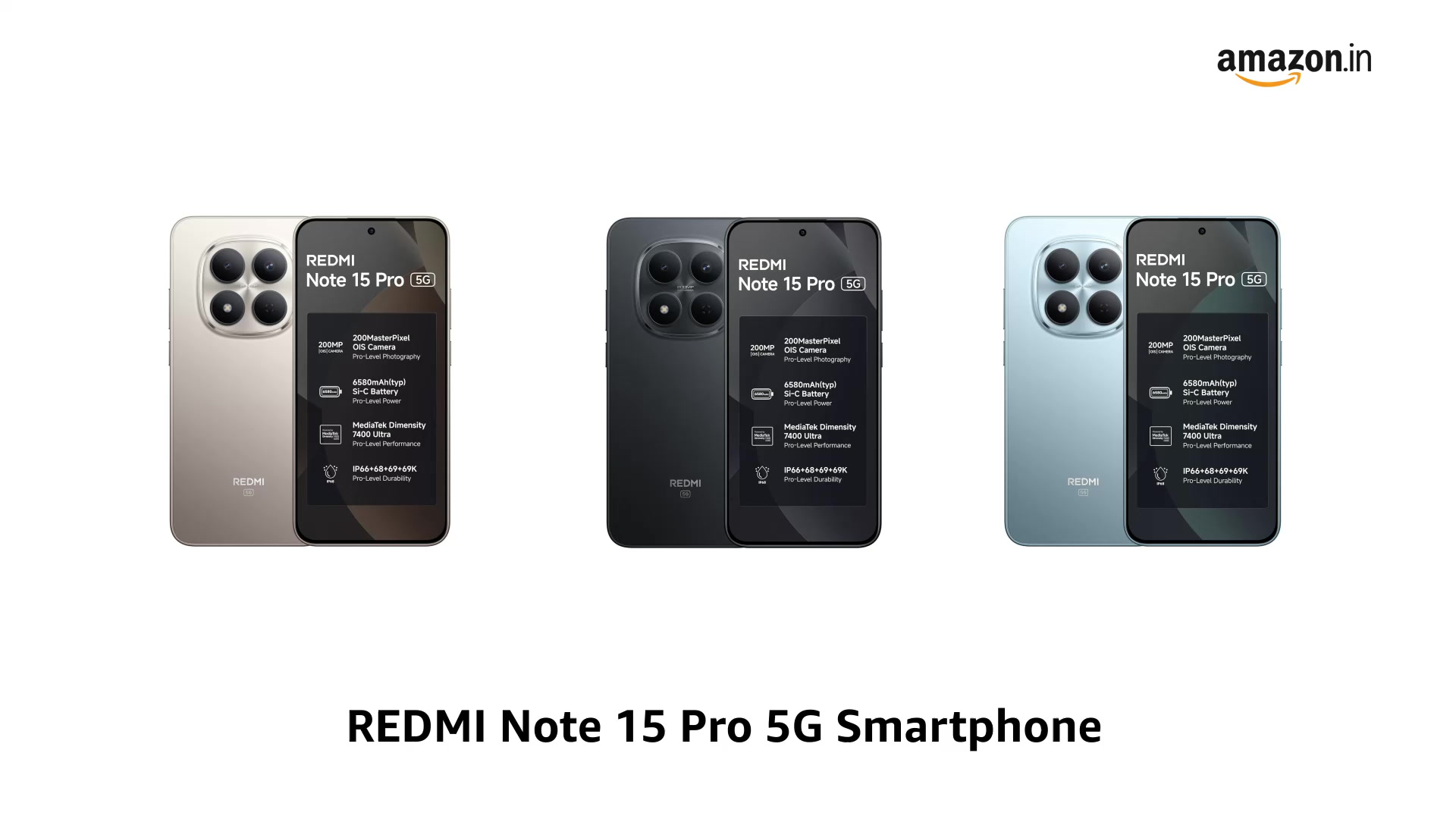 REDMI Note 15 Pro 5G 本体 REDMI Note 15 Pro 5G (Carbon Black, 8GB+256GB) | 200MasterPixel