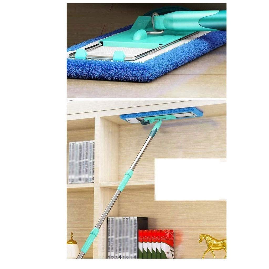 Fregona, fregona con Pedal, fregona giratoria de Lujo de Acero Inoxidable con 3 Cabezales de fregona de Microfibra, diseño de Pedal, deshidratación de Lavado