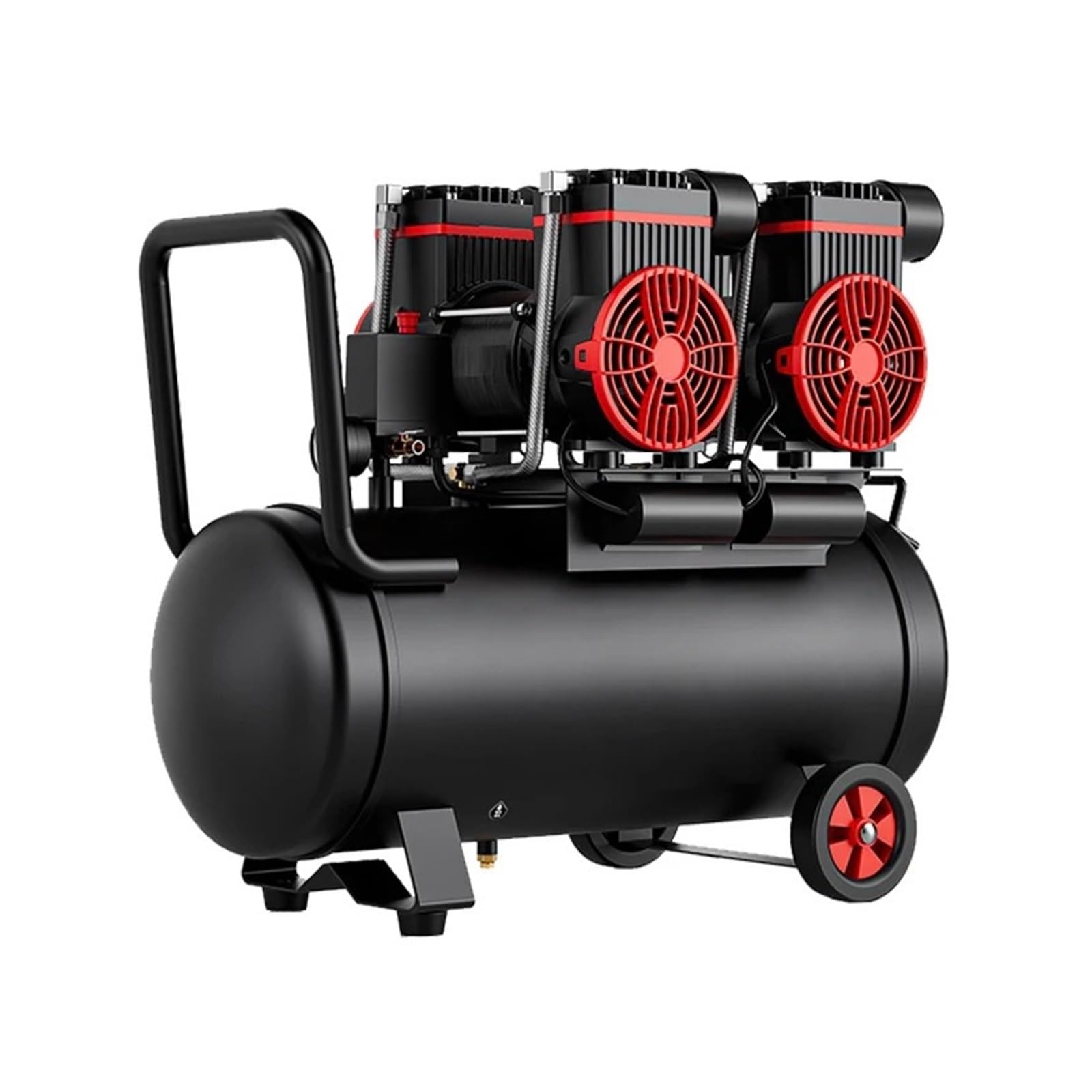 Silent Air Compressor Silent Oil-Free Air Compressor 600W 1500W Portable Air Pump with 10L-160L Tank(30L 1500W)