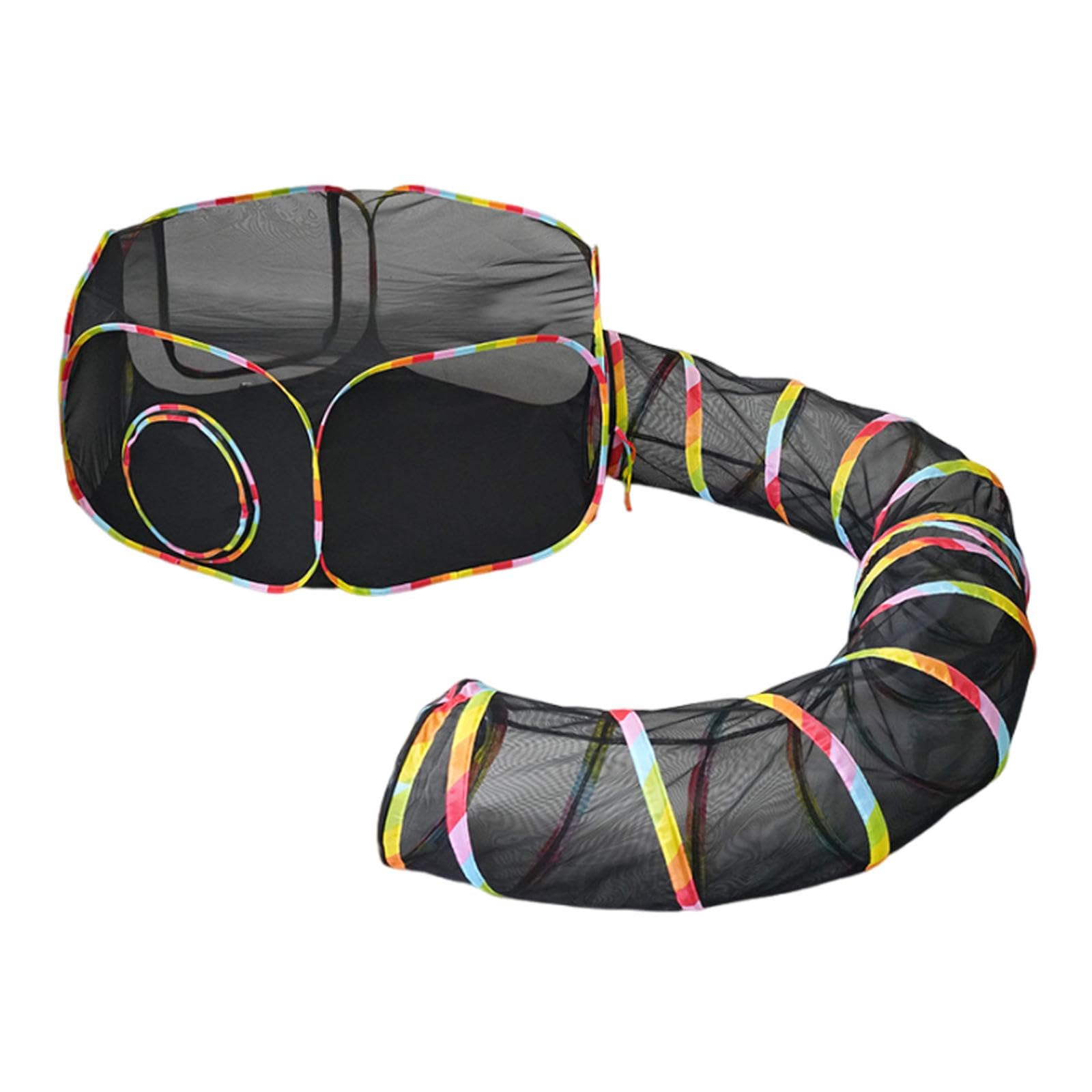 Tente pour avec Tunnel, Extérieur Pliable pour Chats D'intérieur et D'extérieur