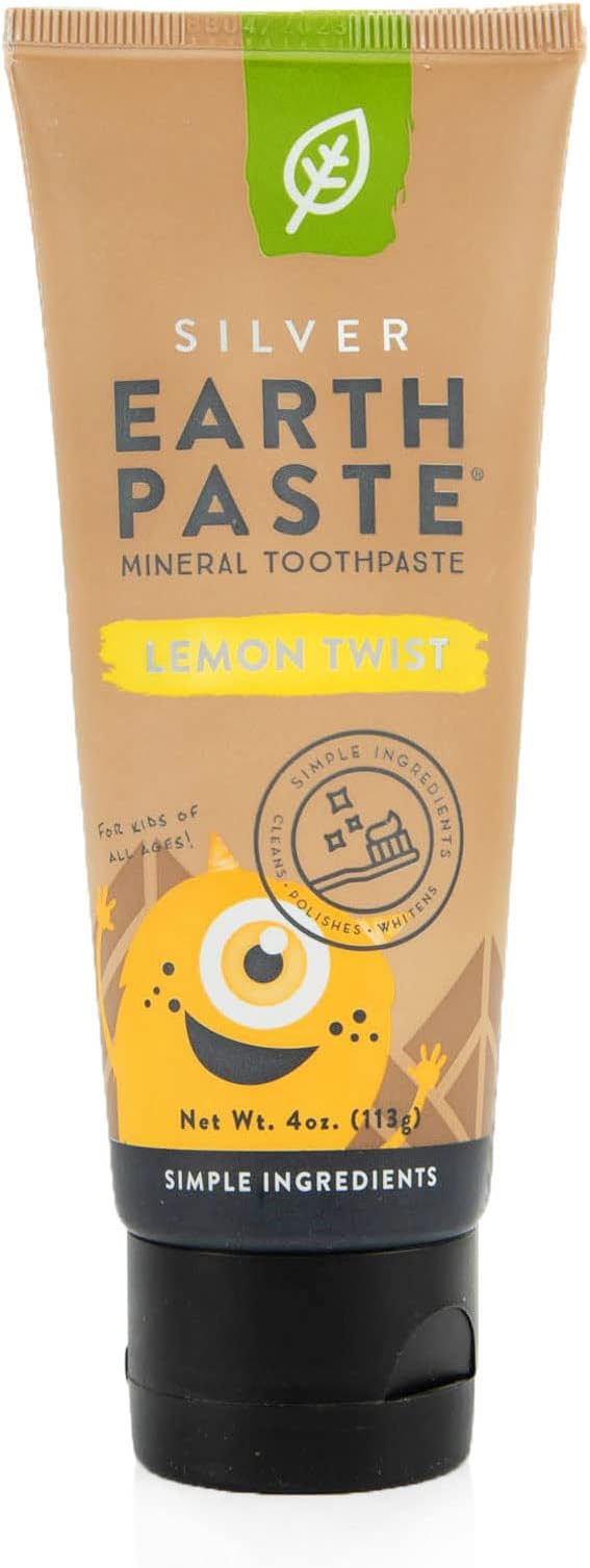 Redmond Earthpaste Natural NonFlouride Toothpaste, LemonTwist, 4