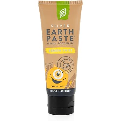 Redmond Earthpaste - Natural Non-Flouride Toothpaste, LemonTwist, 4 Ounce Tube (1 Pack)