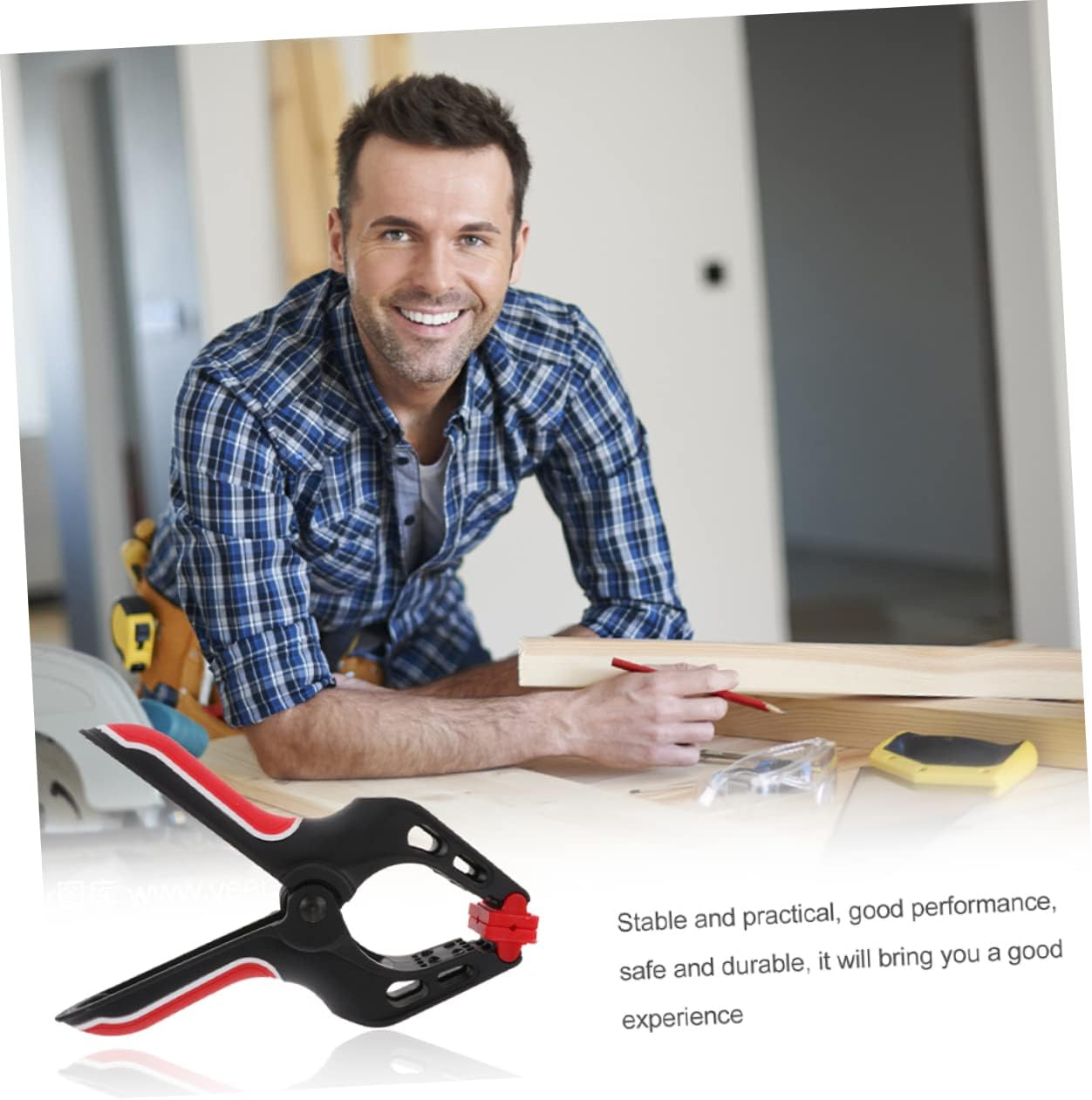 4pcs Multi-use Strong Spring Clamps for Woodworking Carpentry Fixing Clips Lightweight Design for Easy Handling for Home Projects and