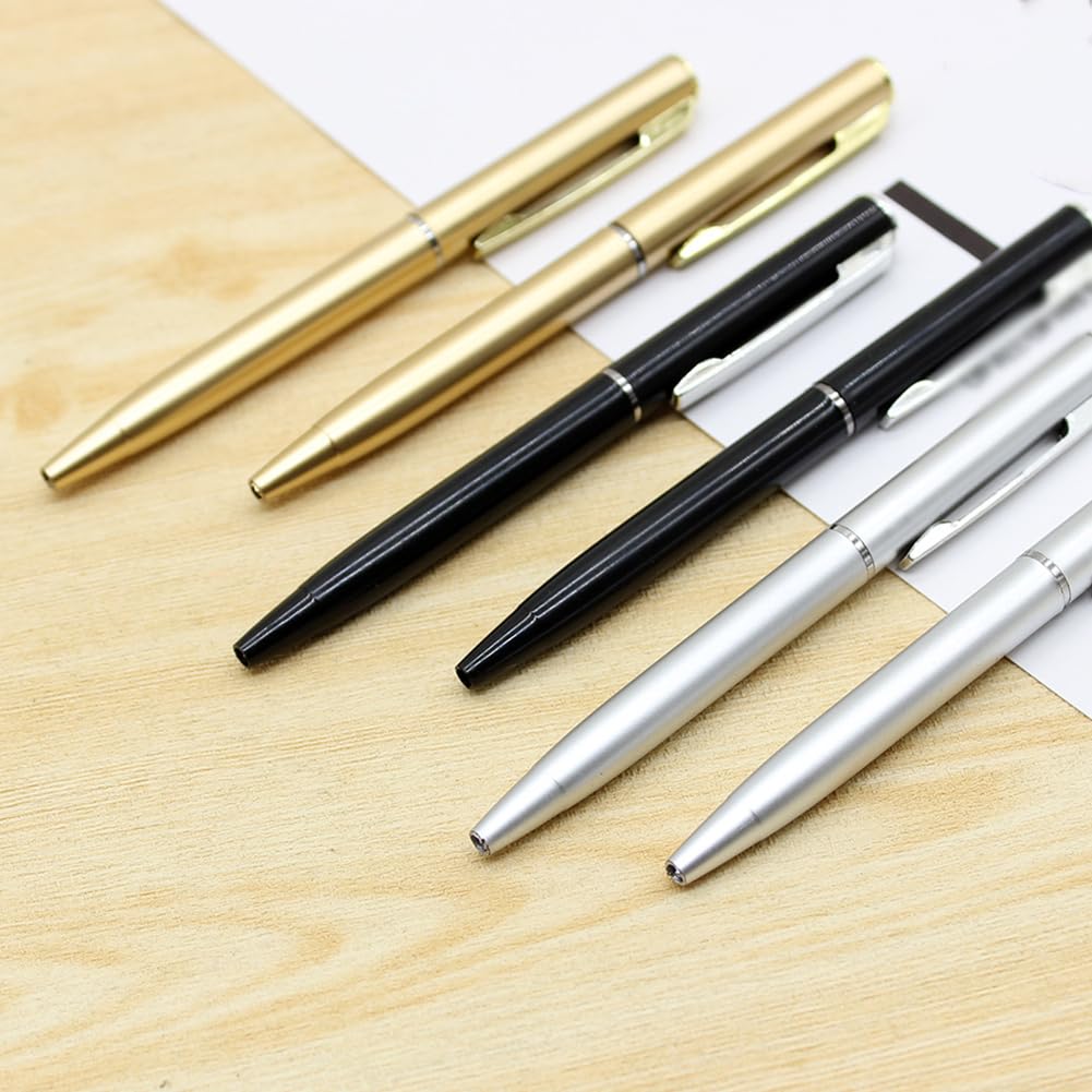 FSSTUD 30 Pcs 10cm 1.0mm Point Black Ink Ballpoint Pens Portable Retractable Ballpoint Pens Small Pocket Pens Plain Short Ballpoint Pens Office Business Ballpoint Pens for Notebooks Notepads Black - Image 4