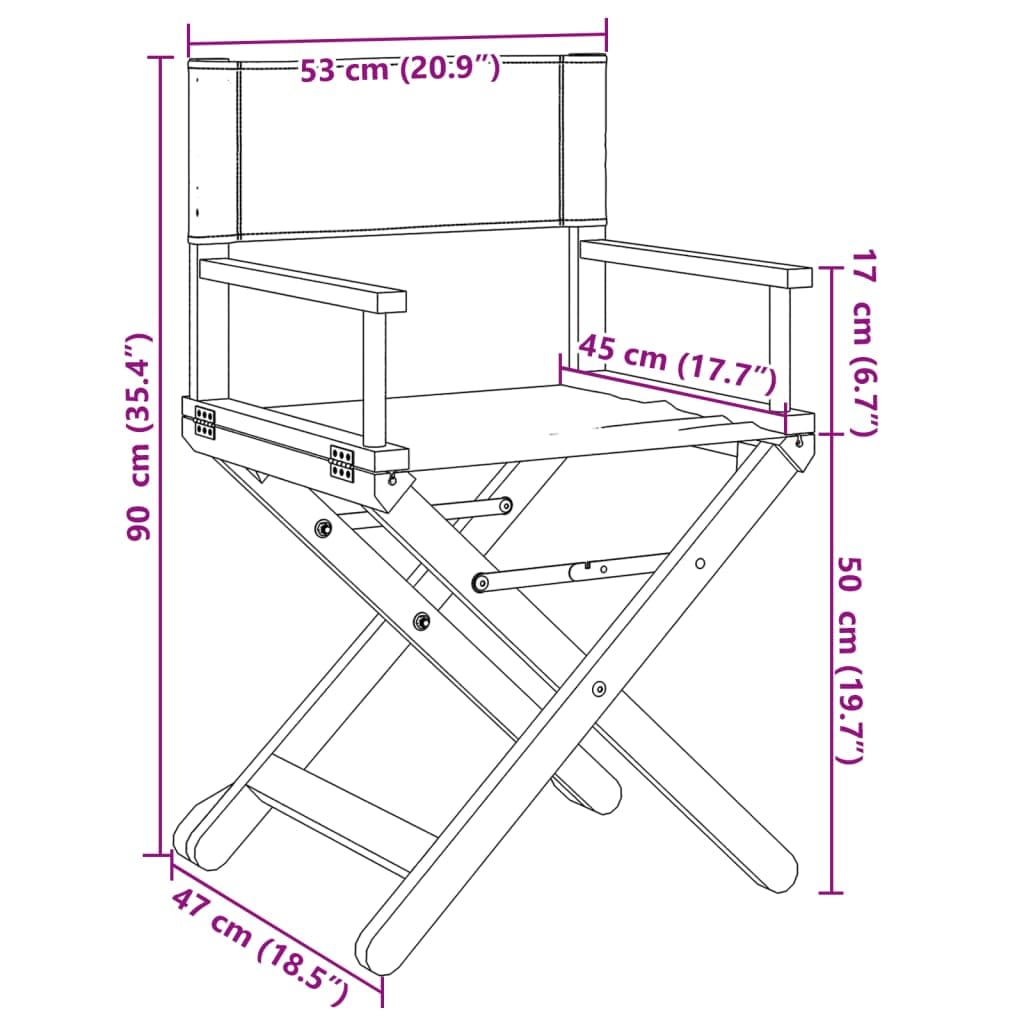 Klappbare Regiestühle 2 STK Cremeweiß Stoff mit Akazienholzrahmen, Gartenstuhl Balkonstuhl Terrassenstuhl Campingstuhl Outdoor, platzsparend, robust, verstellbar, wetterfest, bequem