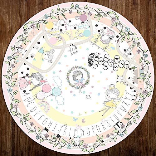 INSPIO Spielteppich Feen und personalisiertem Namen Teppich mit Wunschname für Kinderzimmer 113cm...