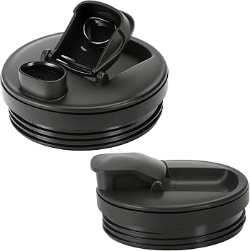 2Pcs Lids for Ninja Blender 18/24/32oz Cups, 3.35" Inner Diameter | Sip Seal Spout Lids, Excellent Sealing & Leak-Proof, Fit for BL450 BL480 BL490 BL640 BL680 BN400 BN750 BN800 NN100 SS101