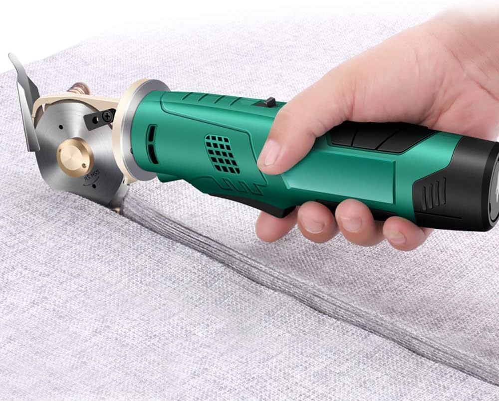 SBCGFY Electric Rotary Fabric Cutter, Cordless Electric Scissors, With 4000Mah Lithium Battery, Automatic Sharpening Function,70Mm