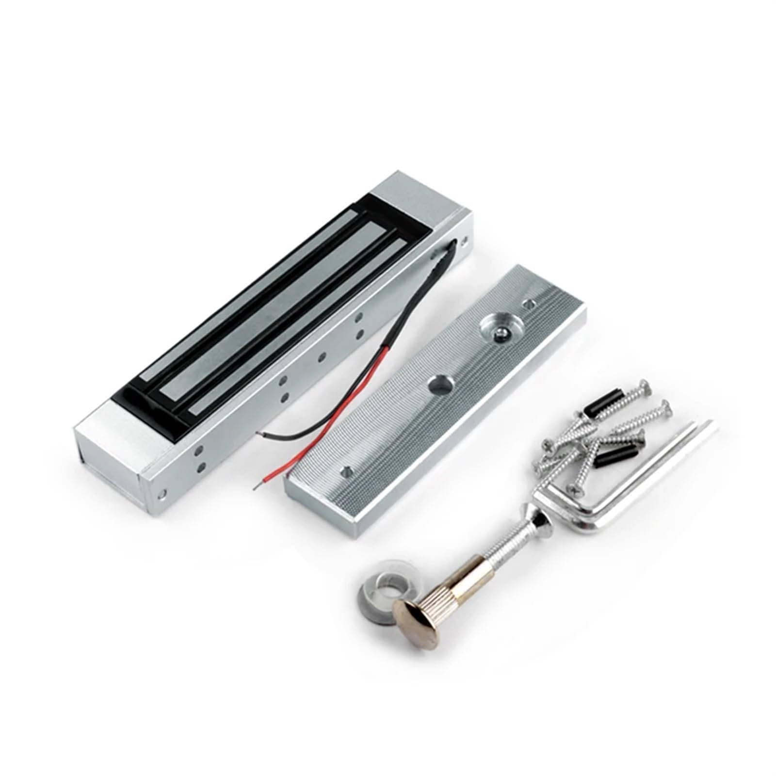 Cerradura magnética eléctrica de 180 kg, cerradura electrónica electromagnética for puerta, a prueba de fallos, CC 12 V/CC 24 V for de control de acceso(180KG-M)