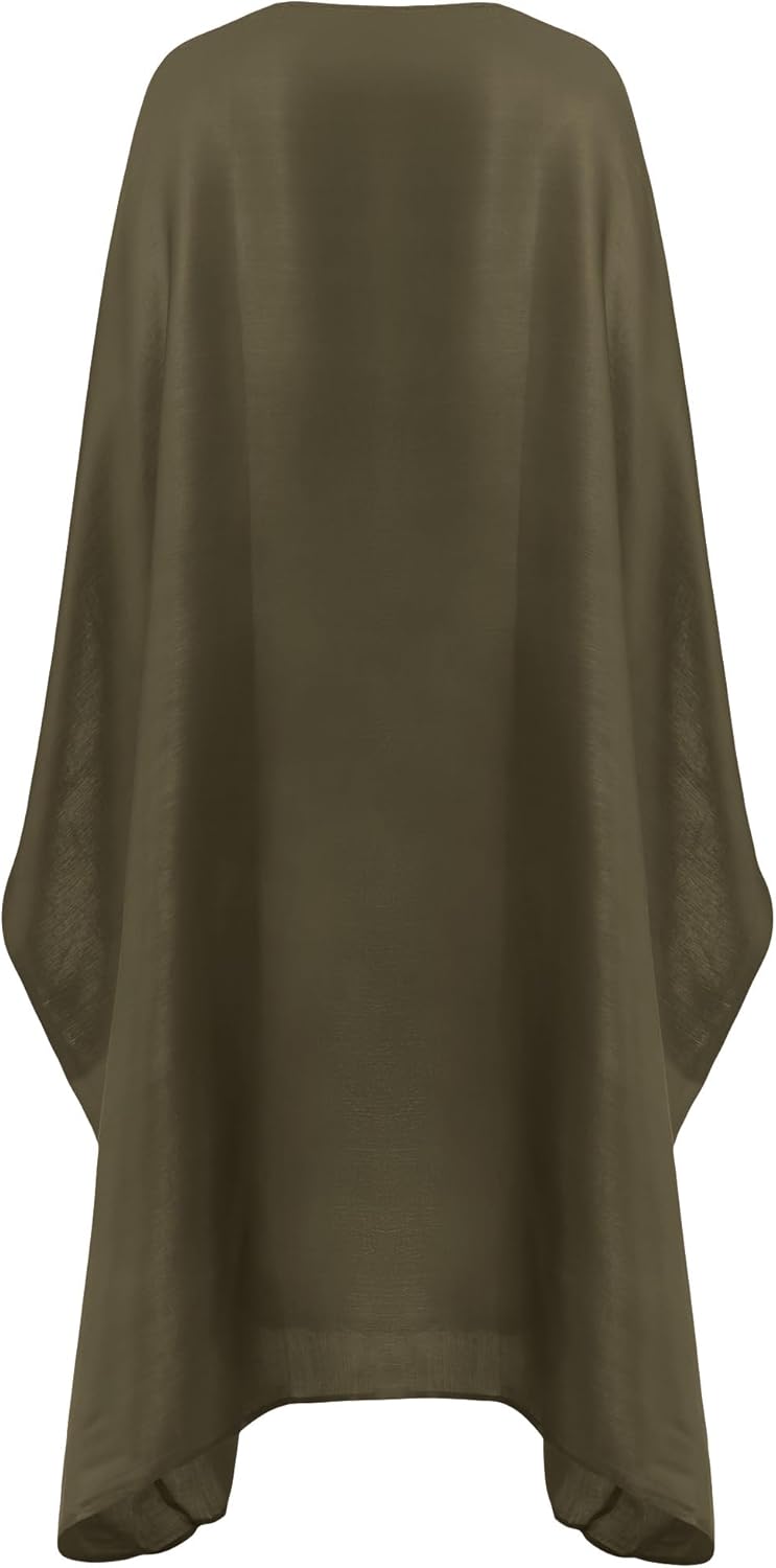 ODIZLI Abaya Dress for Women Muslim Ramadan Long Sleeve Sparkle Glossy Maxi Dress Kaftan Dubai Islamic Dresses - Image 6