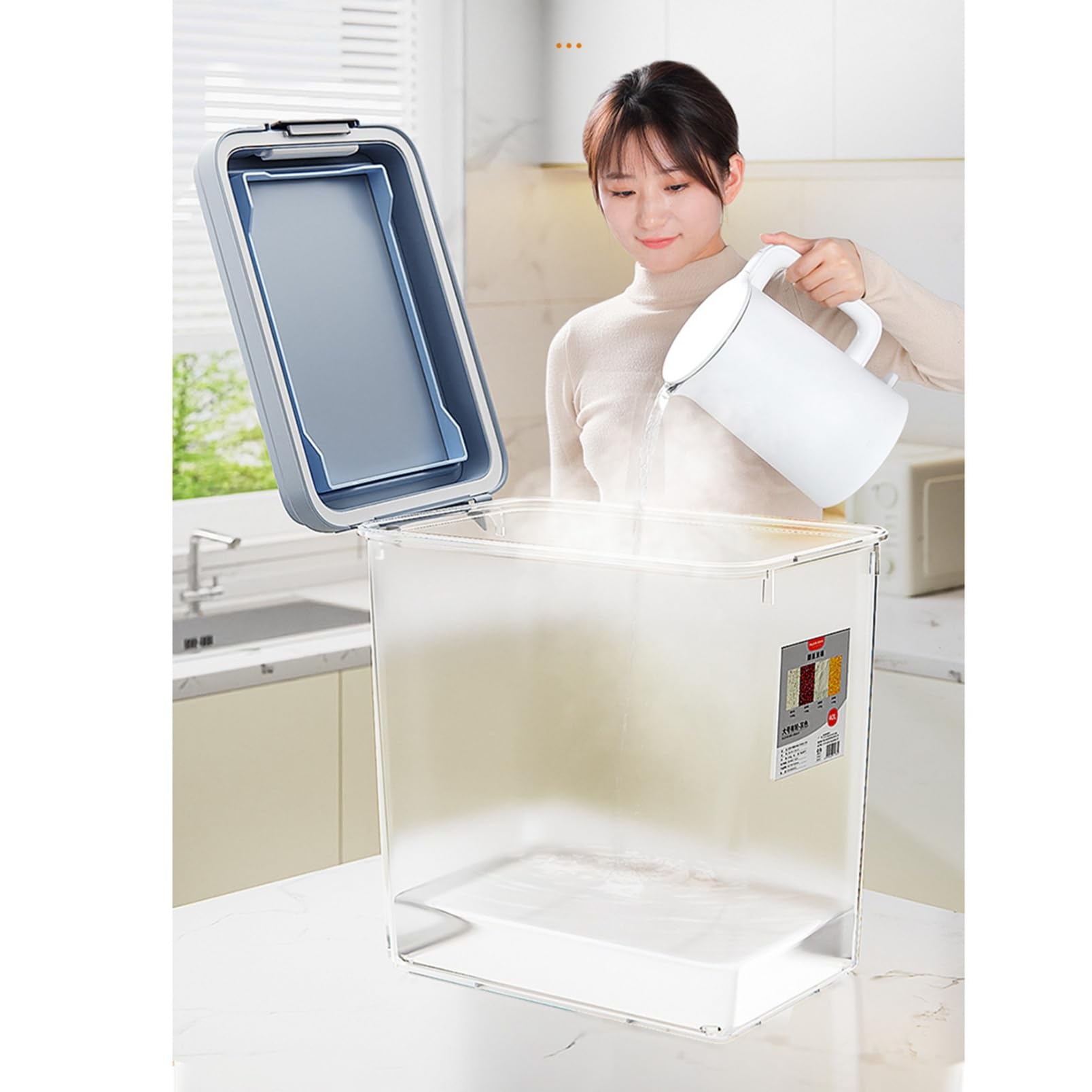 Amazon｜米びつ こめびつ ライスストッカー キャスター付き ライス