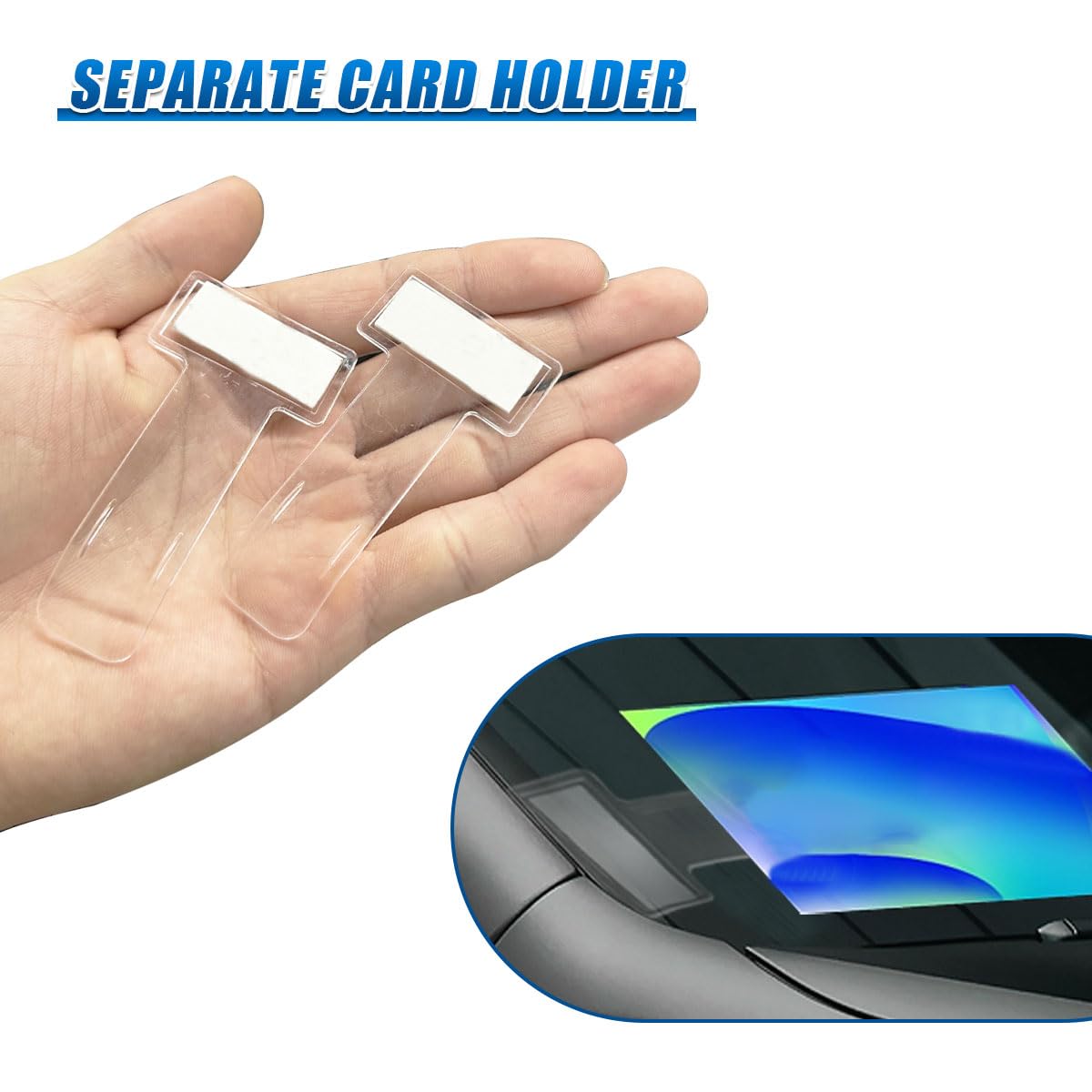 YoRise Car Windshield Parking Ticket Holder Transparent Plastic Parking Permit Holder Self-Adhesive Car Windshield Invoice Clip Vehicle Parking — view 4