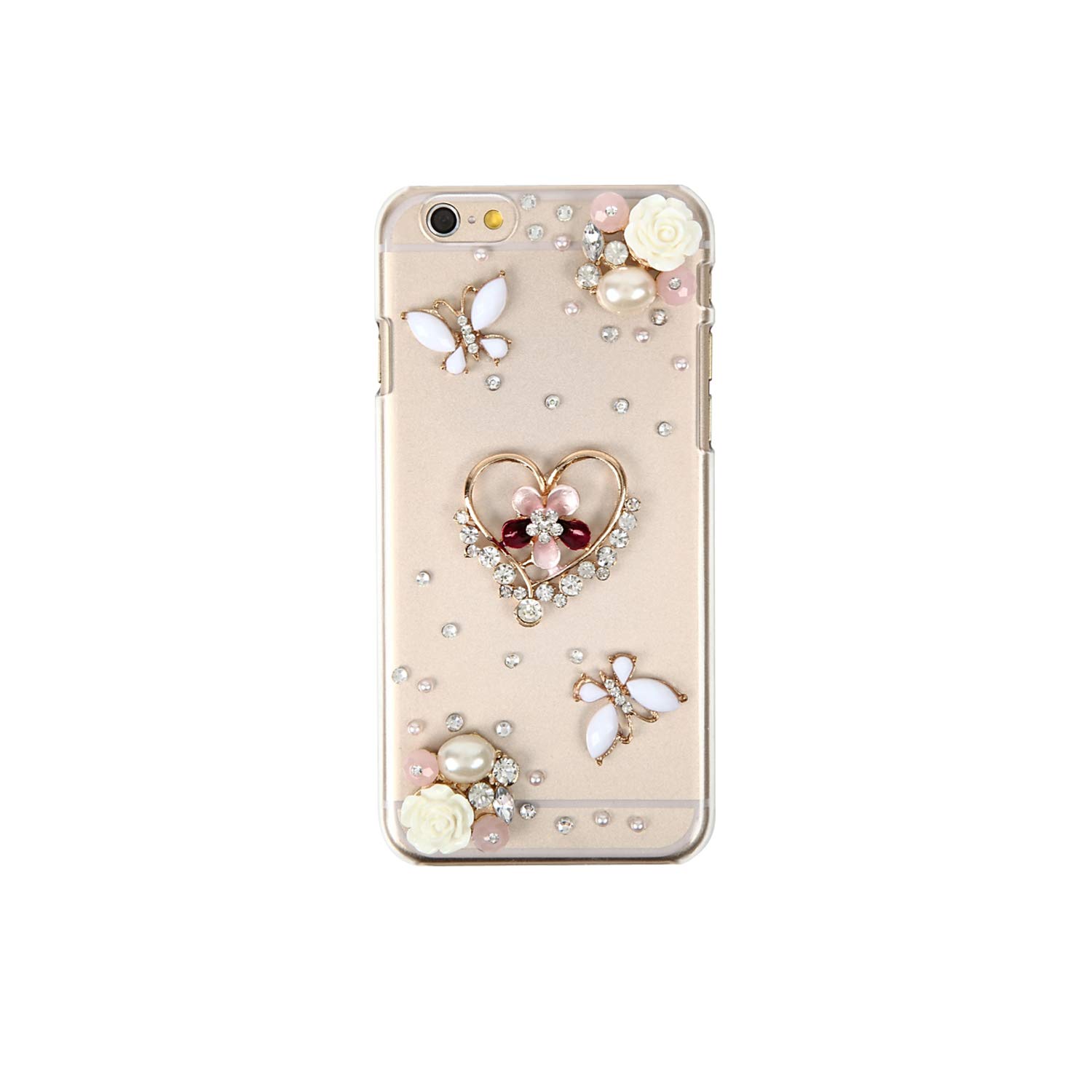 ホワイトナッツ F-09D ANTEPRIMA スマホケース クリア 3D デコ ハート