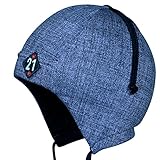 fiebig - Baby Jungen Mütze mit Bund Wintermütze gefüttert, dunkelblau, Größe 41