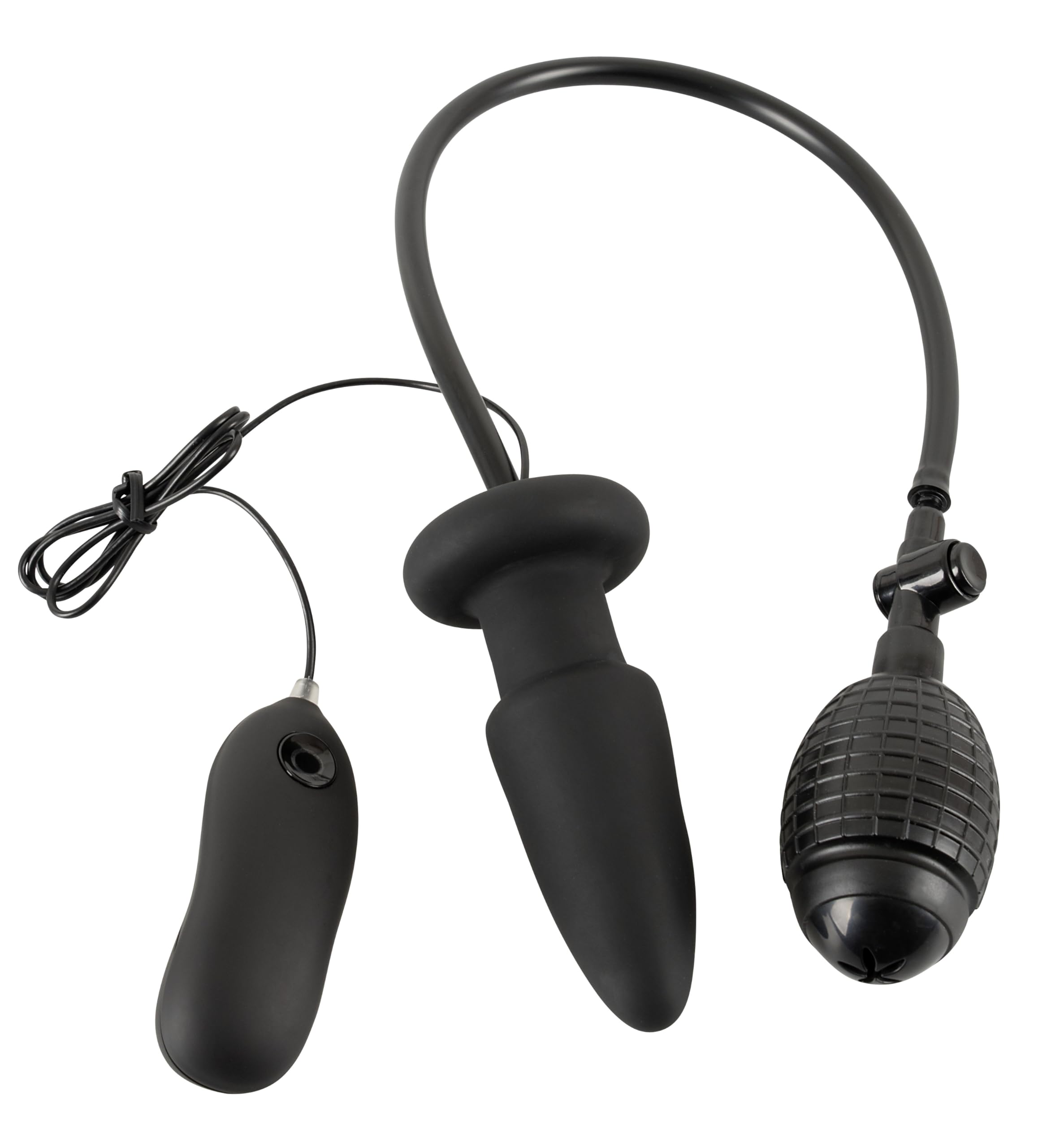 You2Toys Tapón anal vibrador inflable Negro 12,2 cm