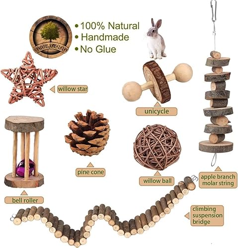 Miniatura 3 de Juguete para hámster, accesorios para hámster, conejillo de indias, juguete masticable, suspensión de hámster, juguete de puente largo, accesorios