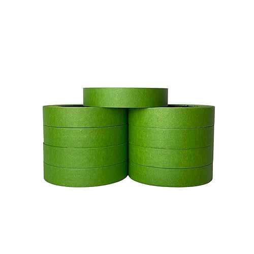 48 rollos de cinta adhesiva verde para pintores de 1 pulgada x 60 yardas