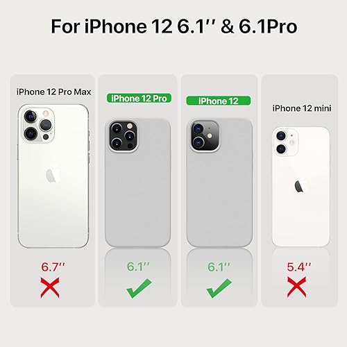Miniatura 1615 de Miracase - Funda diseñada para iPhone 11 con protector de pantalla, funda de goma de silicona líquida, protección total contra caídas y a prueba