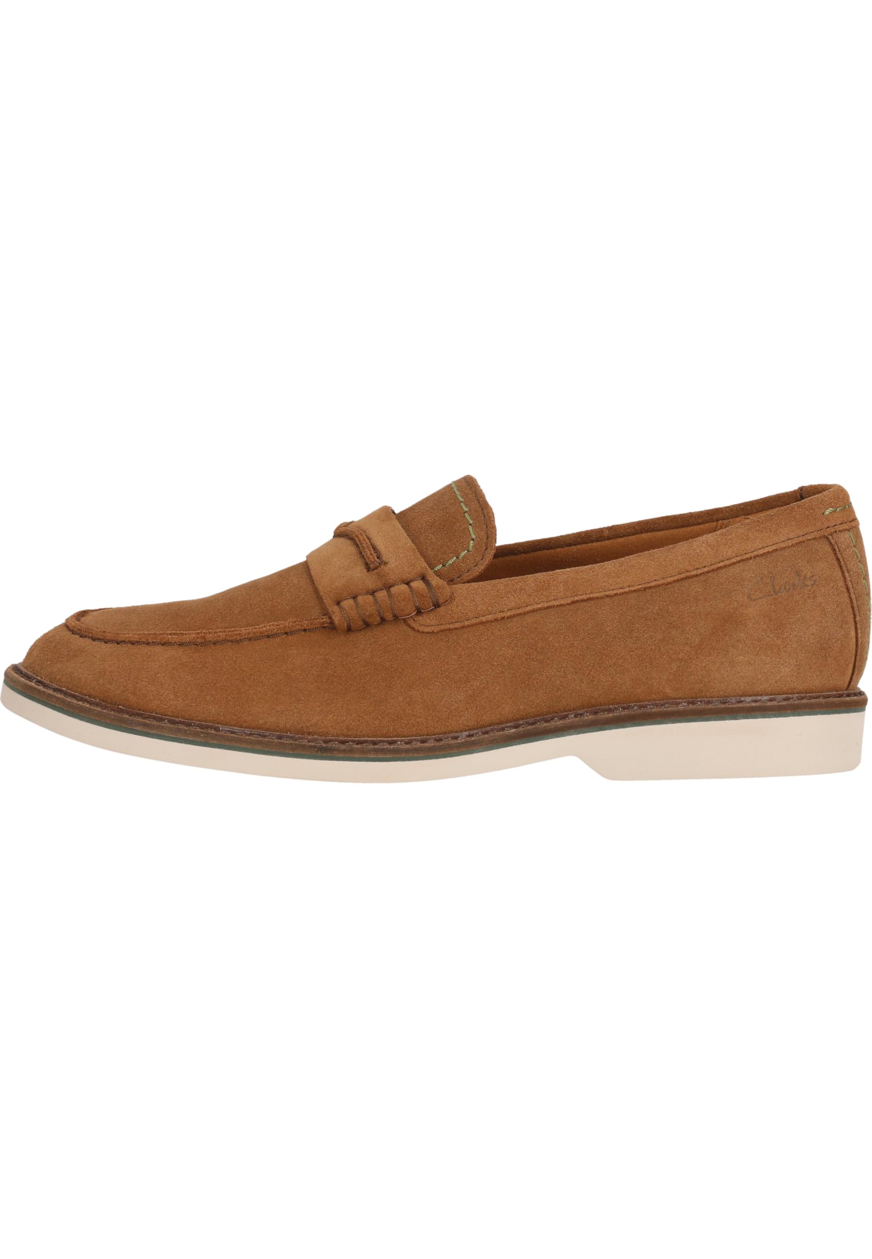 Clarks Atticus LTSlip Mens Cola Suede, 7.5