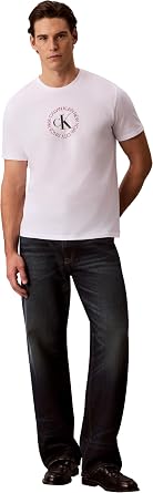 Calvin Klein SS 30s WHSL CK WORD CIRCLE GRAPH T-shirt Erkek