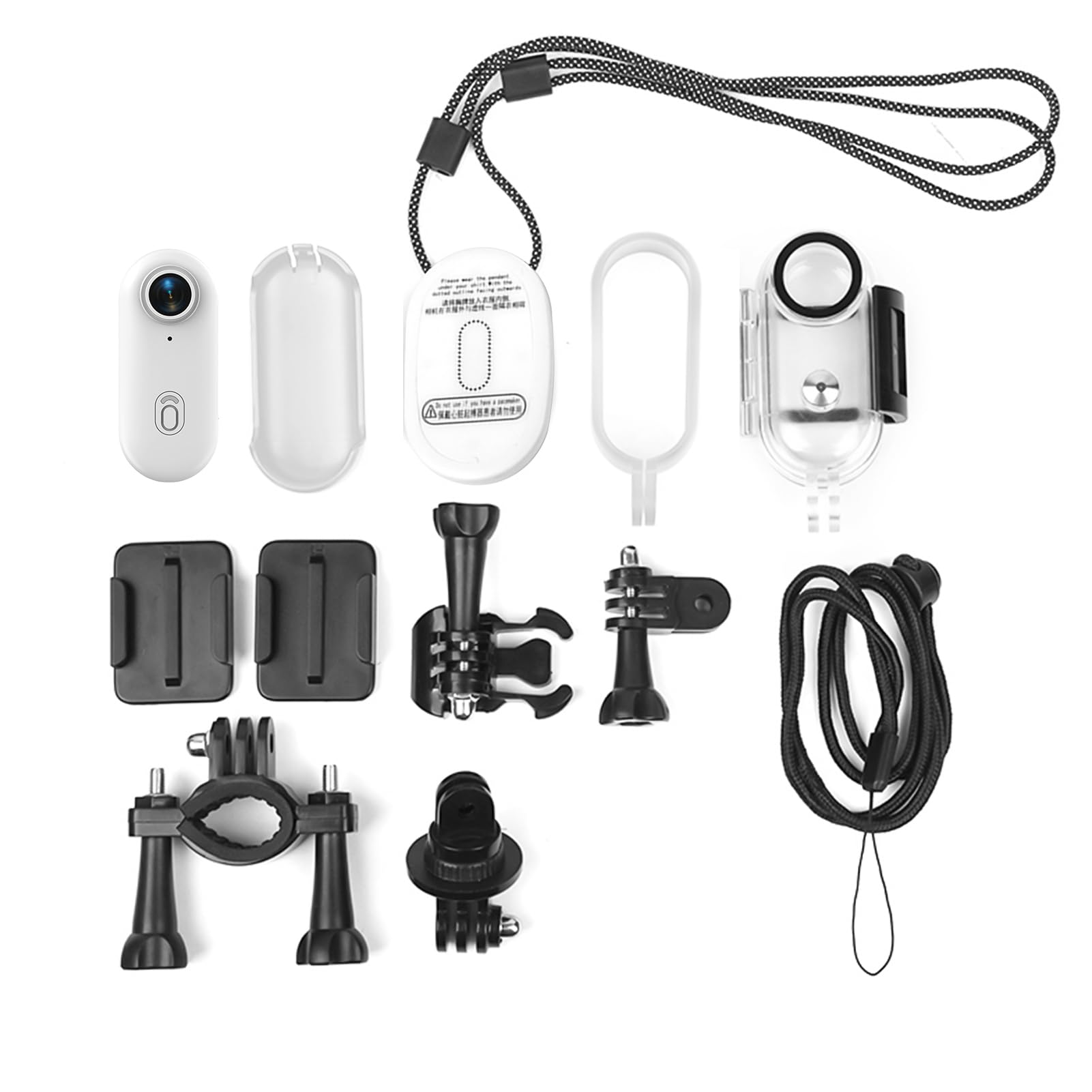 Andoer Mini Action Camera 1080p, Piccola Fotocamera d'Azione WiFi, Obiettivo Grandangolare 120°, Batteria Integrata con Cavo Magnetico, Clip Posteriore, Custodia Impermeabile, Accessori di Montaggio