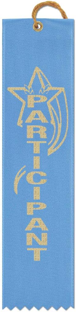 Hodges Badge Company Star Participant Ribbon – 25 Count or 50 Count Pack
