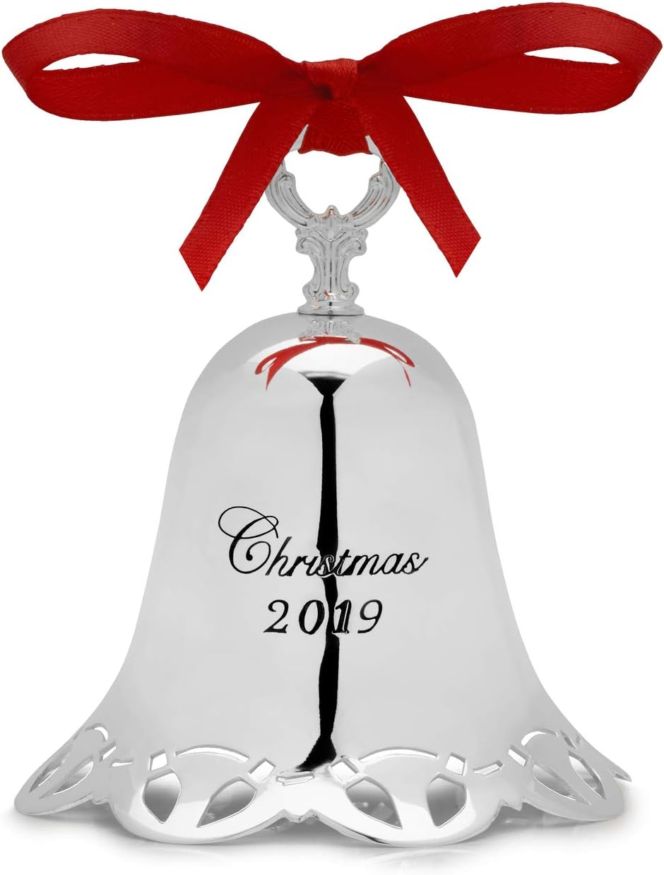 Towle 2022 Christmas Bell Towle 2019 Silver-Plate Pierced Bell (String Of Lights Border) -40Th  Anniversary Holiday Ornament, Metal : Home & Kitchen - Amazon.com