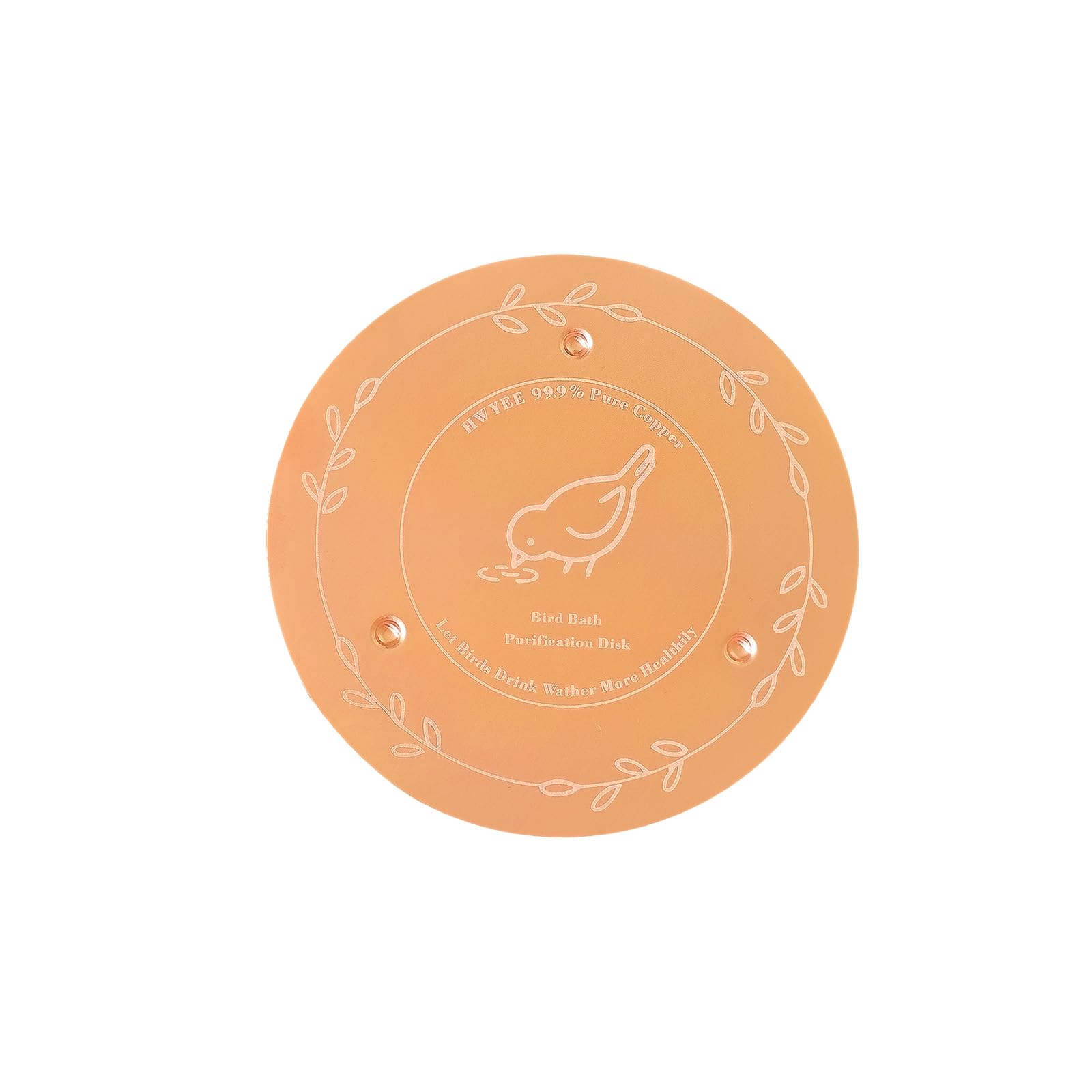 Bird Bath Copper Disk 99.98% 0.6mm Thickness (1Pcs,10cm/0.39inch)