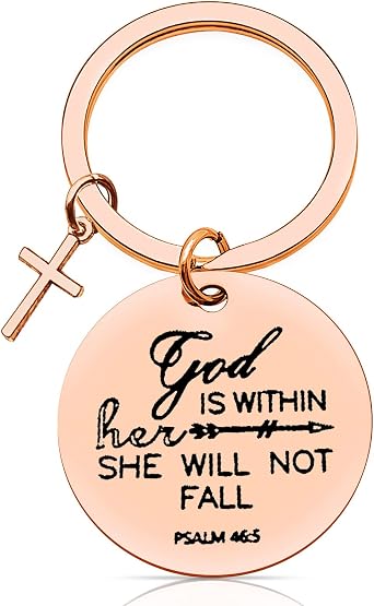 Vadaka Religious Christian Keychain for Women Girls Daughter Bible Verse Keychain Encouragement Inspirational Gifts Baptism Present Jewelry Easter Prayer Gifts Birthday Thanksgiving Gift