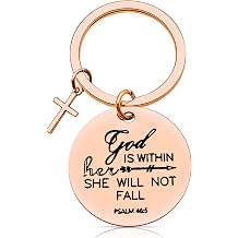 Vadaka Religious Christian Keychain for Women Girls Daughter Bible Verse Keychain Encouragement Inspirational Gifts Baptism Present Jewelry Easter Prayer Gifts Birthday Thanksgiving Gift