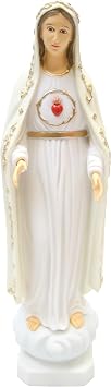 Vittoria Collection 20" Our Lady of Fatima Pilgrim Mother Mary Italian Statue Sculpture Figure Made in Italy