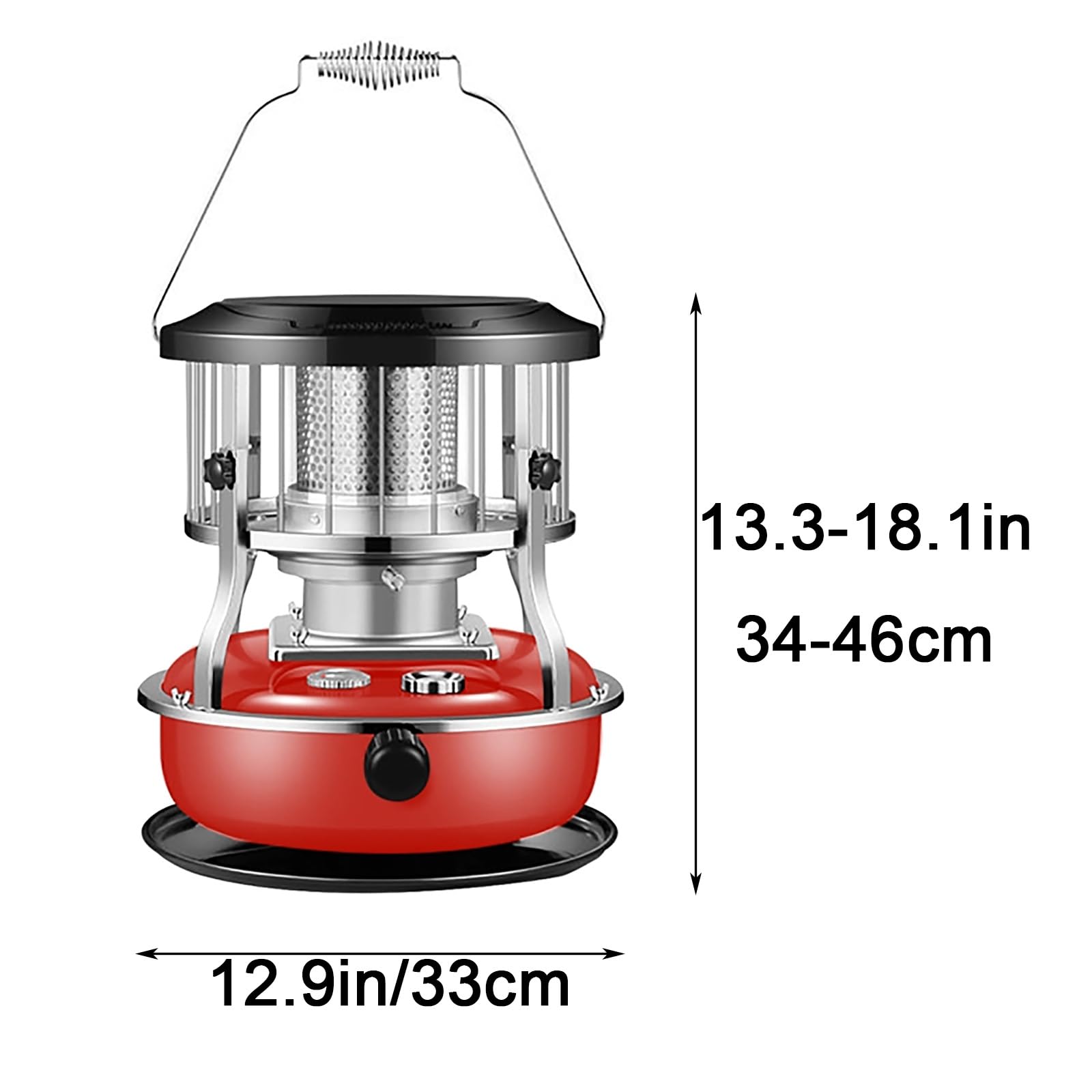 Kerosinheizungen, Petroleumofen, Tragbare Heizung für Camping, Notheizung, für Zuhause, Roadtrip, Picknick-Camping, Angeln(Red)