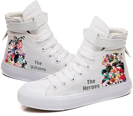 Heroes Villains MHA Anime Sneakers High Top Anime Shoes Anime Gift