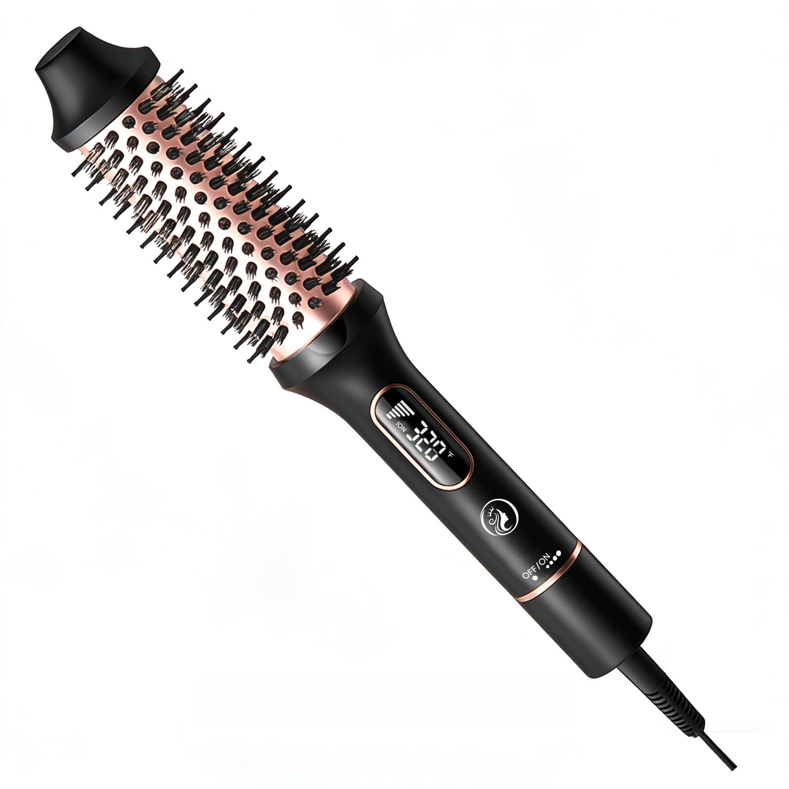 Photo 1 of CINOSTAR Updated Version Heated Round Brush for Blowout Look Volumizer, 1.5 inch Styler Tool, 6 Temps Ionic Thermal Brush, Fast Heating, Dual Voltage for Travel, Peach