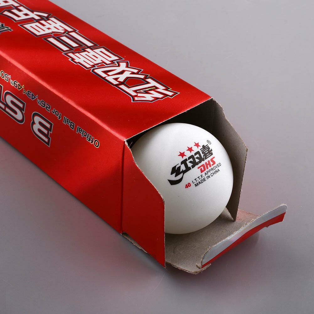 New 6Pcs 3 Stars DHS 40MM Olympic Game Table White Ping Pong Balls 2.8G