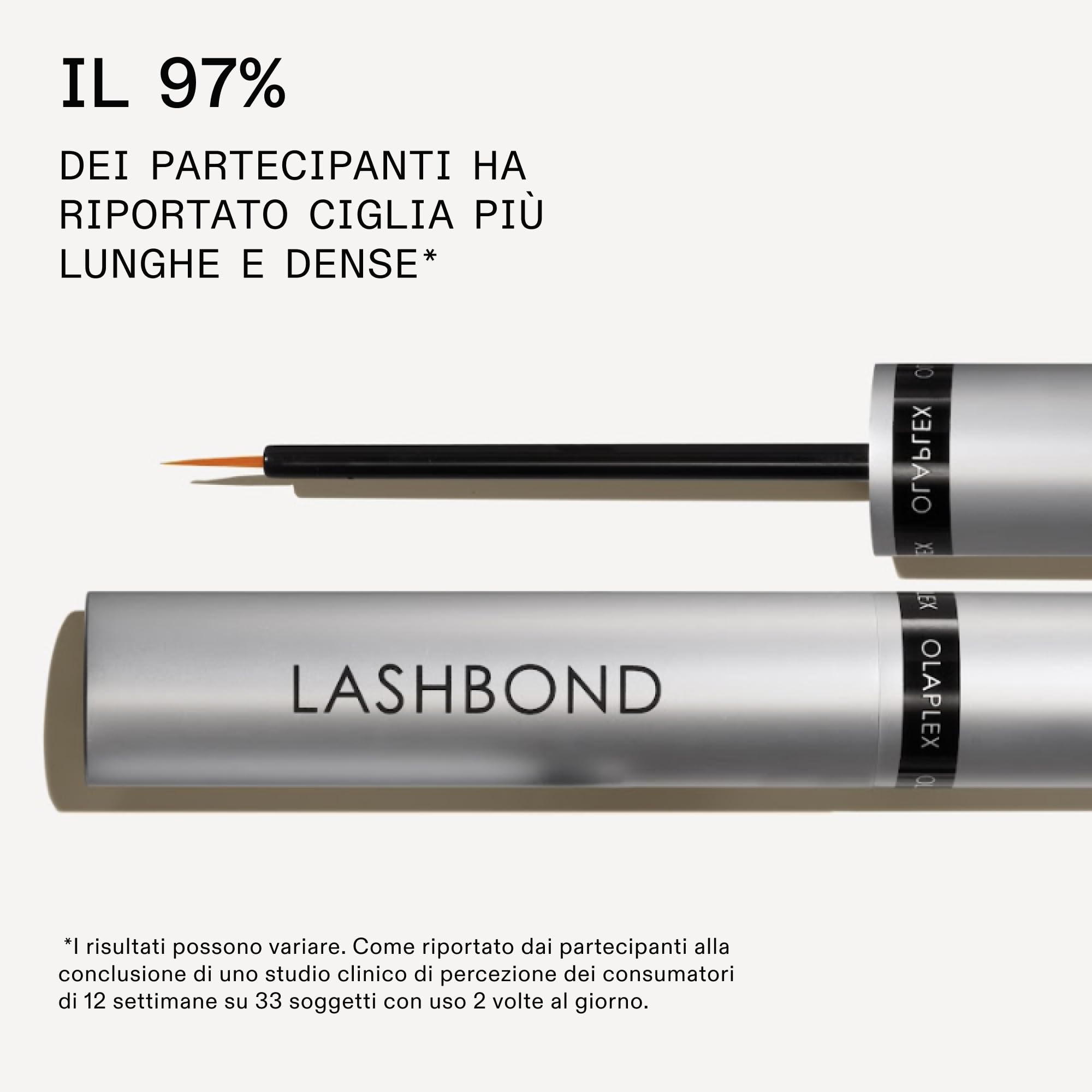 Olaplex Lashbond Building Serum, Siero Rinforzante Trasparente Per Ciglia Naturali, Più Lunghe, Sane, Spesse E Dall'aspetto Pieno, Uso Quotidiano, Risultati In Appena 2 Settimane, 4,5ml