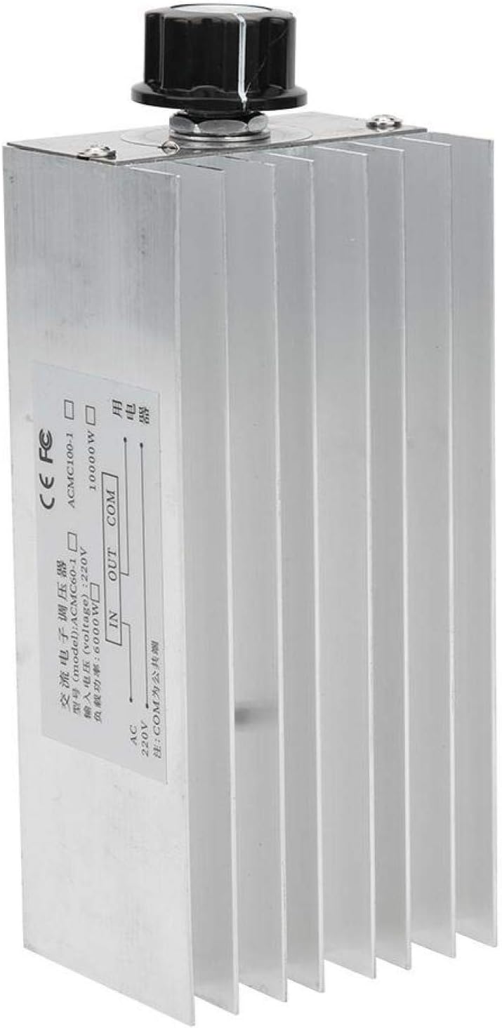 Motor Speed Controller Electronic Voltage Regulator Adjustable AC 110V 220V SCR Voltage Governor Voltage Regulator with Heat Sink for Electric Furnace