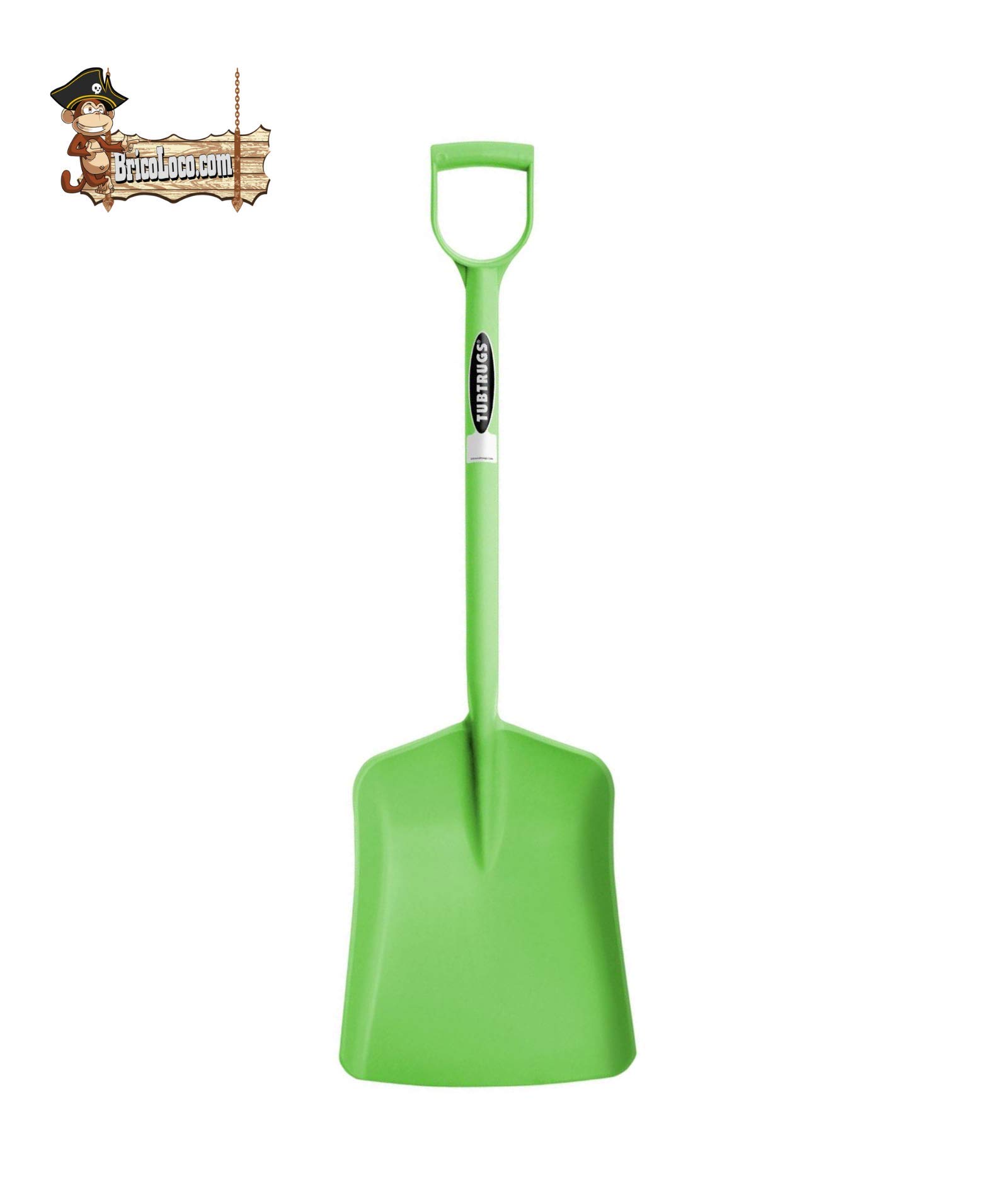 BricoLoco Pala jardinería cuadrada. Jardín, arenero gato, nieve. Multiusos. Ligera, resistente. Fabricada en una sóla pieza. Certificación alimentaria. (PISTACHO)