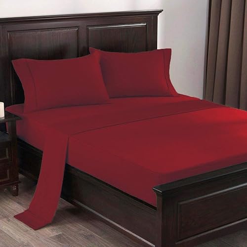 Vista 126 de Juego de sábanas de 6 piezas, 400 hilos y hotel, acabado satinado, sábana bajera ajustable de 12 a 14 pulgadas de profundidad, 100% algodón egipcio