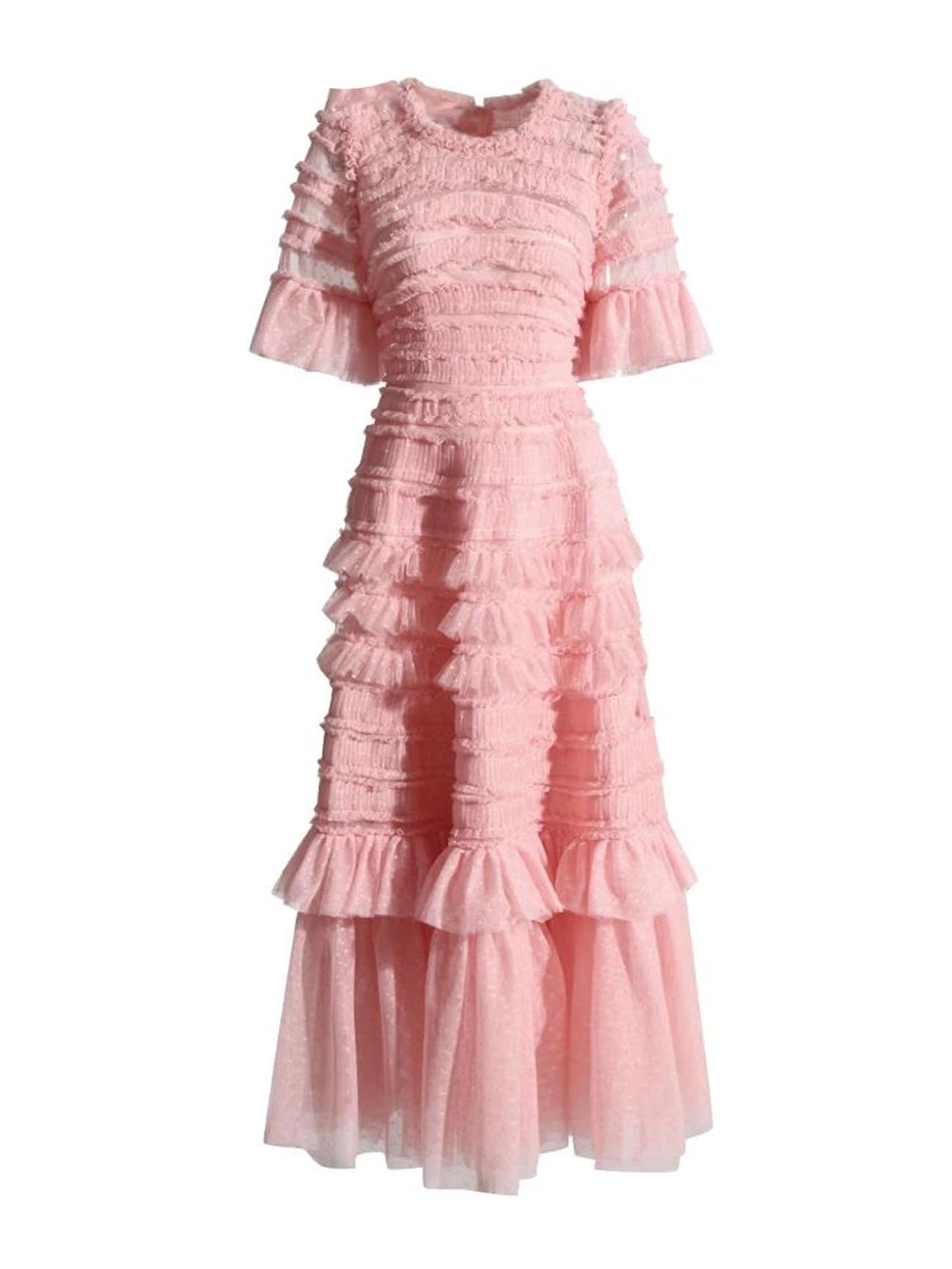 Moda Solido Abiti per Le Donne O Collo Manica Corta Vita Alta Spliced Pieghe Vestito Femminile