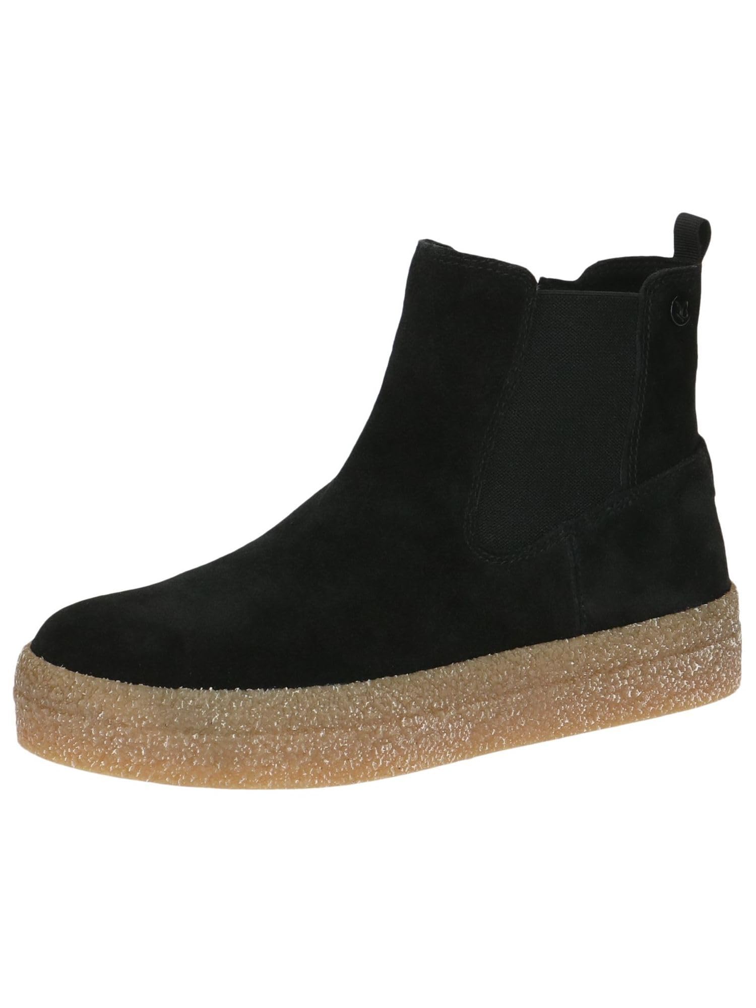CAPRICE Women's flat winter boots lined comfortable, Black (Black Suede), 6.5 UK
