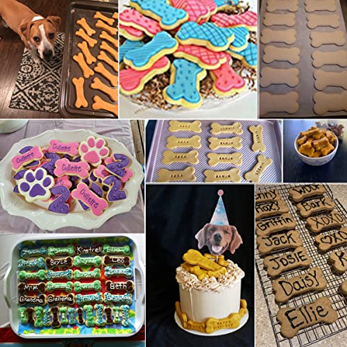 Dog Bone Cookie Cutters, Bone Shape Cookie Cutters 4 Pcs/Set, Dog Treats Cookie Cutter, Homemade Dog Biscuit Treats Cutters Plastic Different Sizes Mini Small Medium Big #TOP4