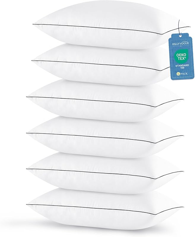 JOLLYVOGUE Pillows Queen Size Set of 6