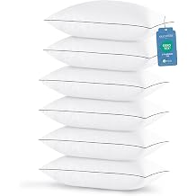 JOLLYVOGUE King Size Pillows Set of 6 for Sleeping, Cooling and Firm Pillows with Oeko-Tex Certified Down Alternative Filling for Side, Back, and Stomach Sleepers, Hotel Collection