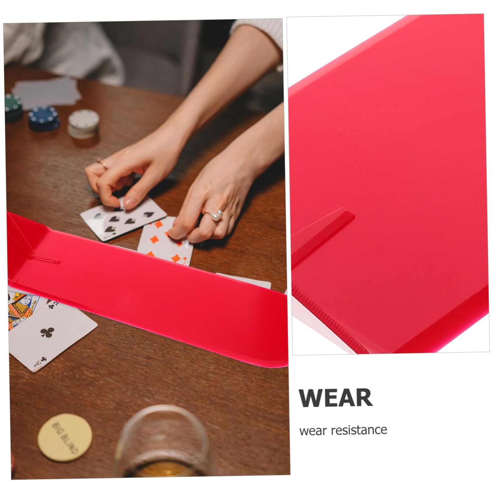 VICASKY 4 Pezzi Pala Per Carte Da Gioco Pala Portatile Riutilizzabile Accessori Per Carte In Plastica Per Rivenditori Per Da Poker Per Uso Domestico Per