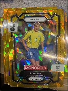 Panini Monopoly Prizm WC 26 Rivaldo Brazil Gold Cracked Ice SP Card, No. 21