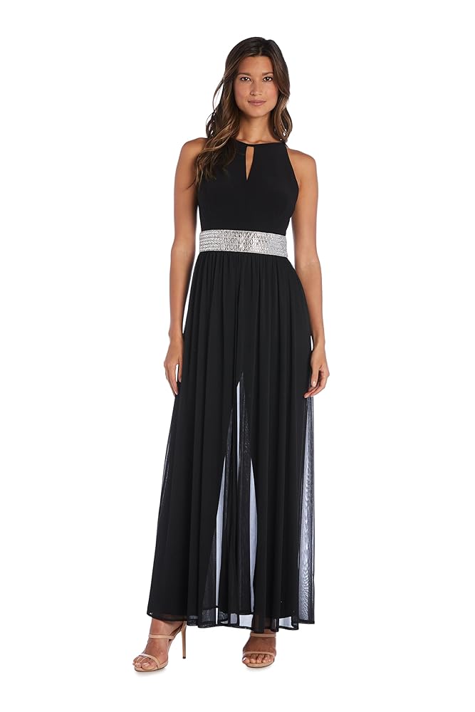 Amazon.com: R&M Richards Elegant Halter Neck Jumpsuit W